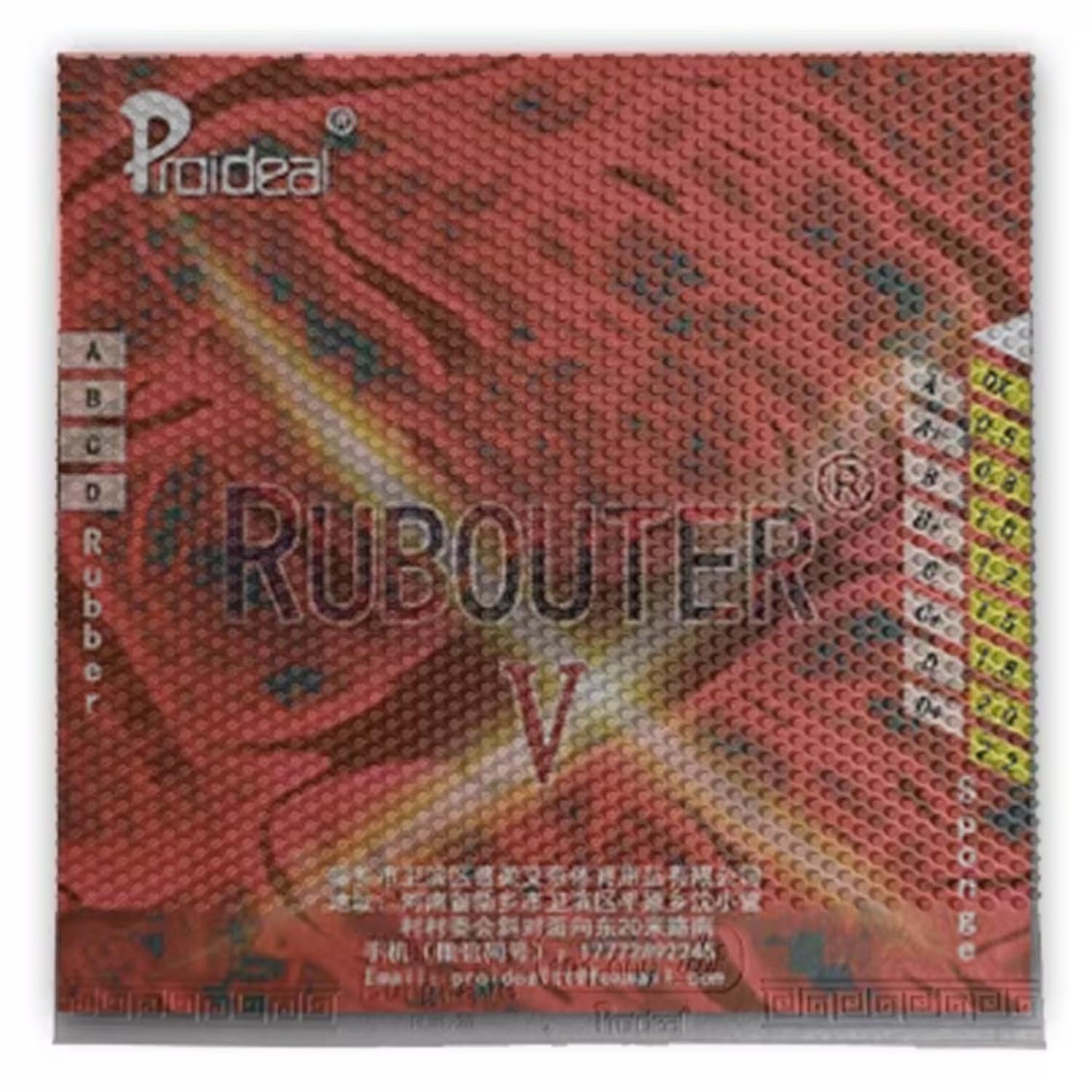 Proideal RUBOUTER V Grade D Go - Table Tennis Pro reseña y precio